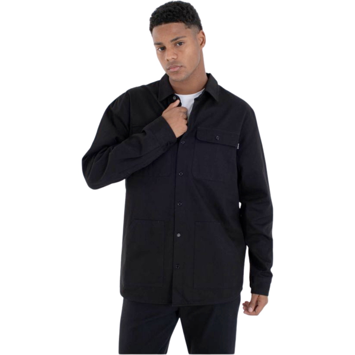 2026 Hurley Mens Worker Flannel Lined Shirt MVSEU00008 - Black